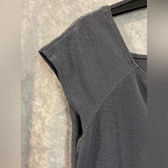 Cocktail Dress, gray w/ silver threads - Picture 4 of 5